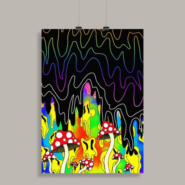 Psychedelic Trippy Aesthetic Wall Poster