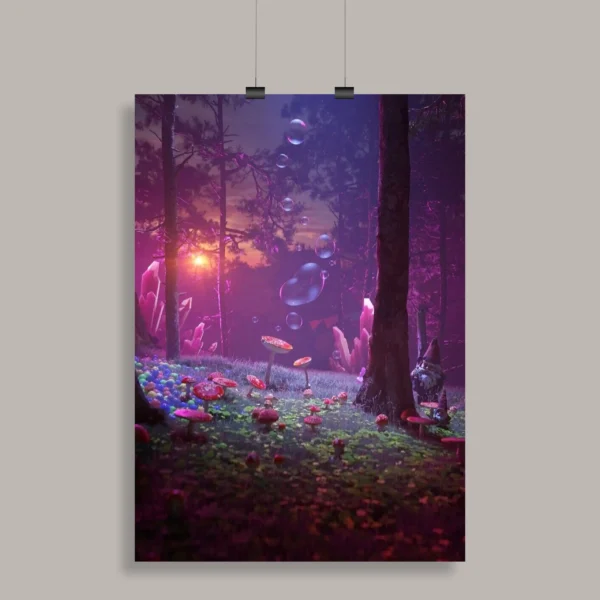 Psychedelic Trippy Aesthetic Wall Poster