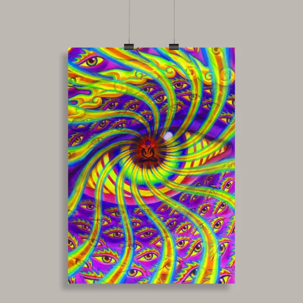 Psychedelic Trippy Aesthetic Wall Poster