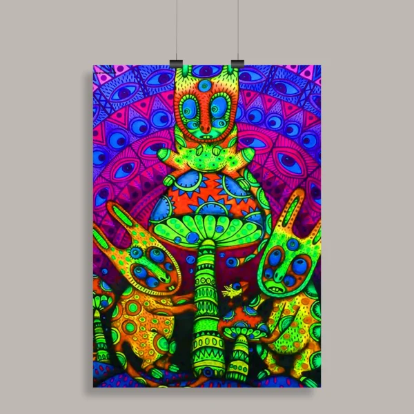 Psychedelic Trippy Aesthetic Wall Poster