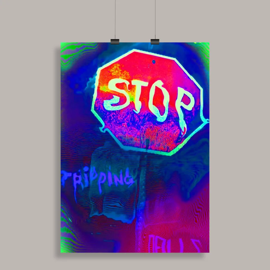 Psychedelic Trippy Aesthetic Wall Poster