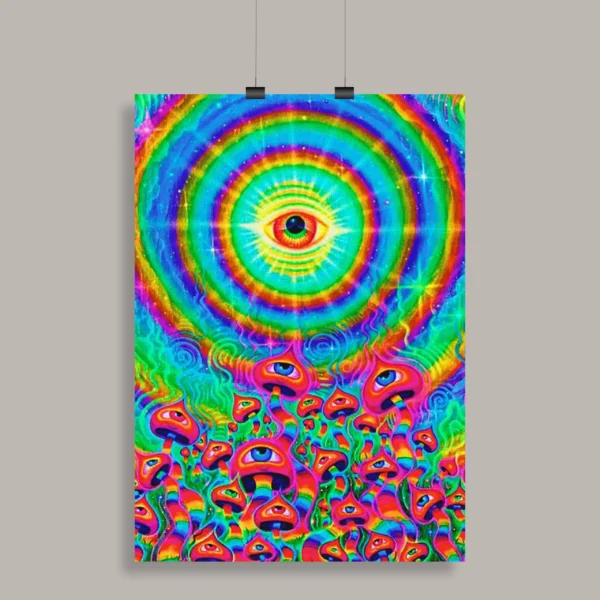 Psychedelic Trippy Aesthetic Wall Poster