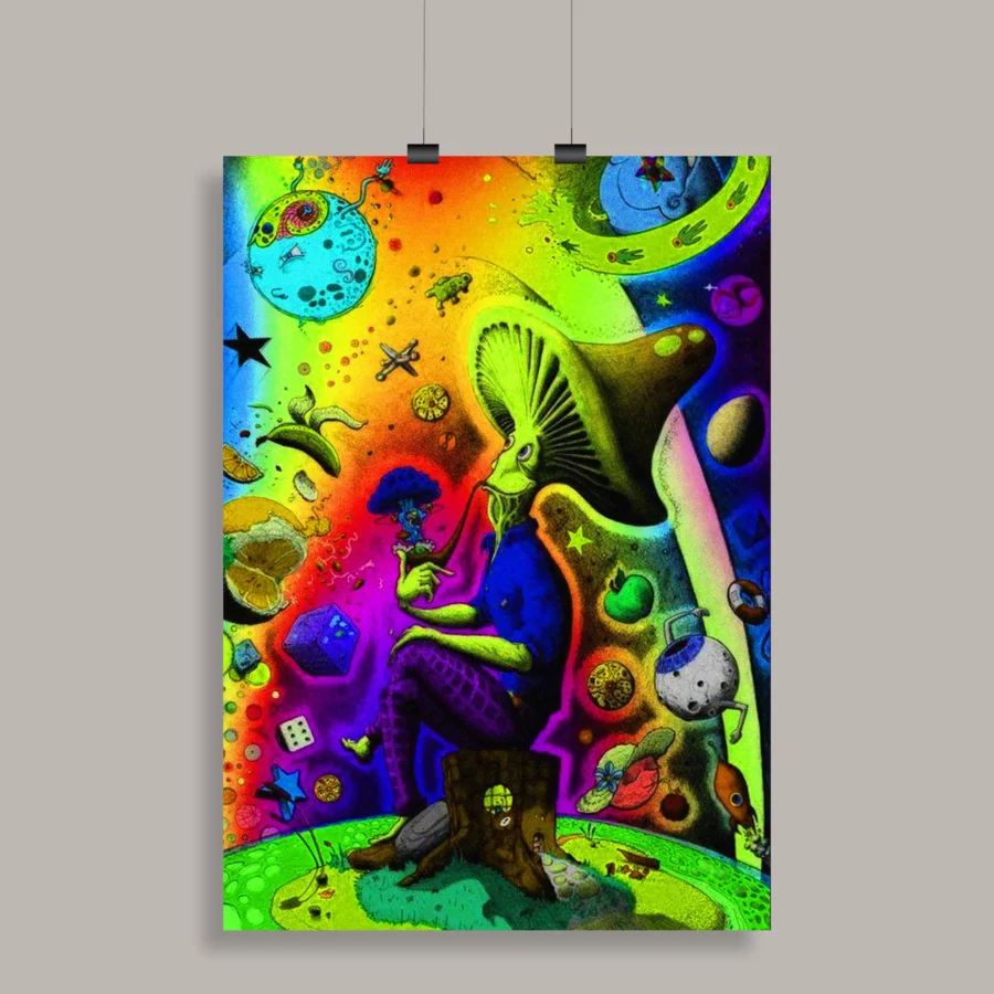 Psychedelic Trippy Aesthetic Wall Poster