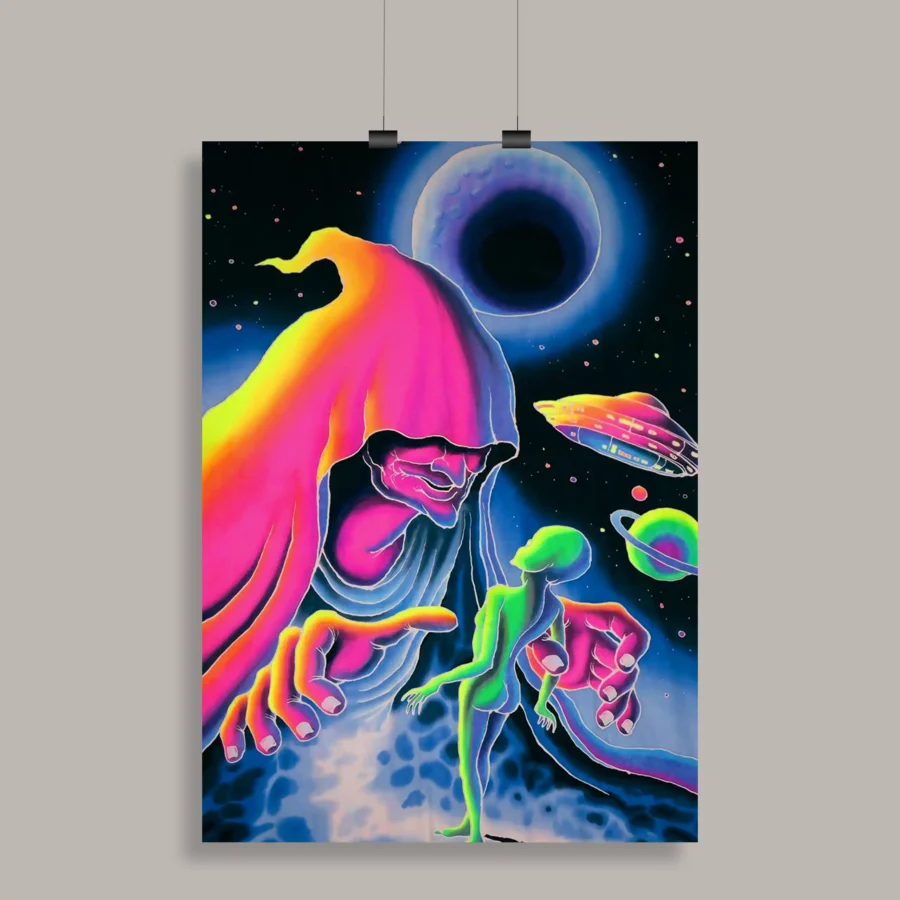 Psychedelic Trippy Aesthetic Wall Poster