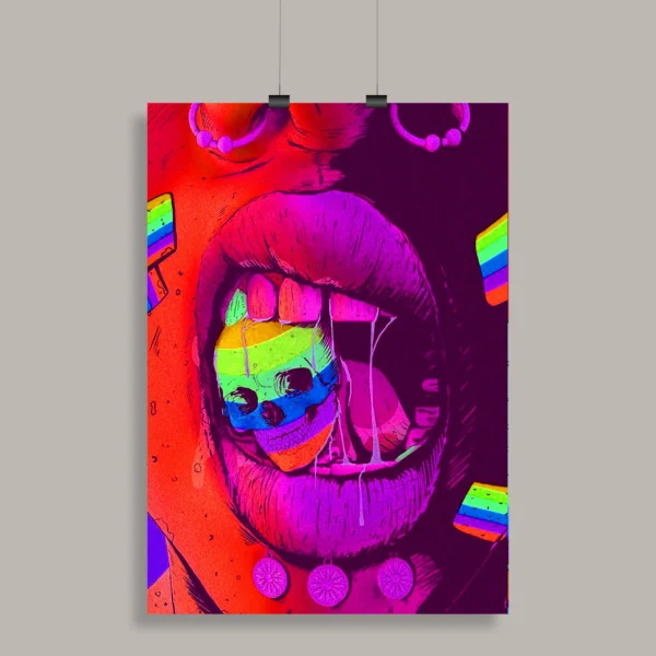 Psychedelic Trippy Aesthetic Wall Poster