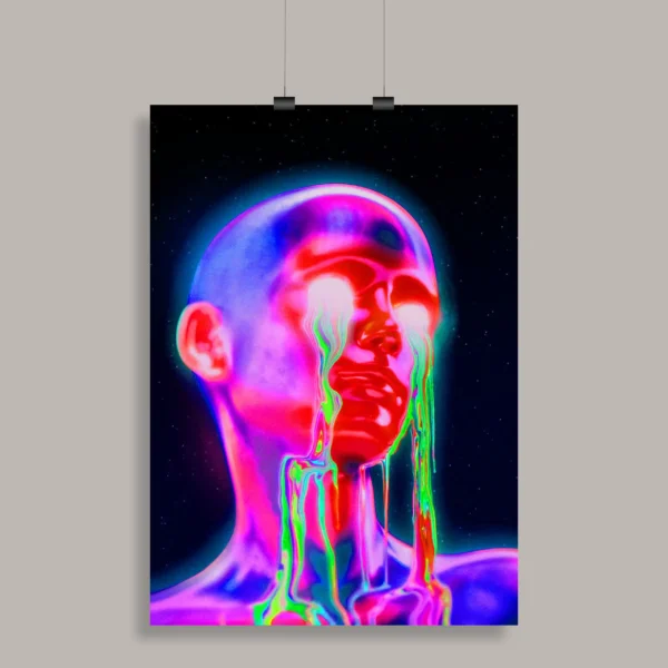 Psychedelic Trippy Aesthetic Wall Poster