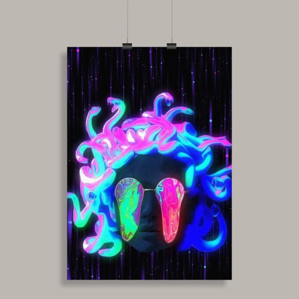 Psychedelic Trippy Aesthetic Wall Poster