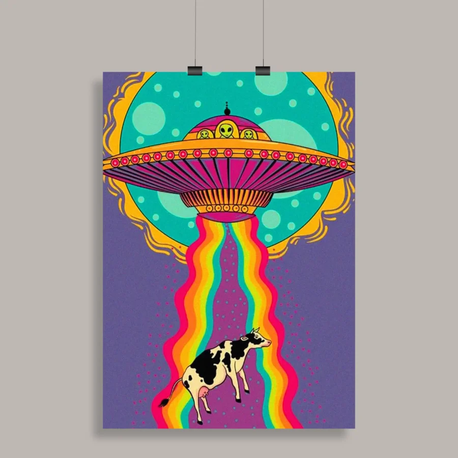 Psychedelic Trippy Aesthetic Wall Poster