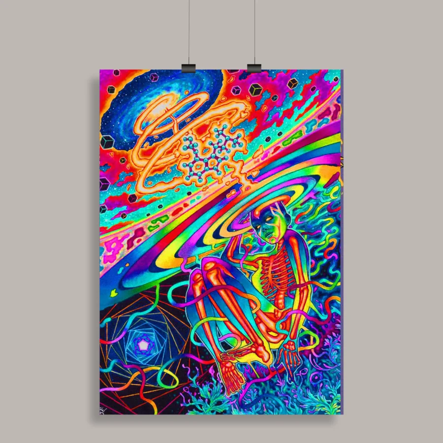 Psychedelic Trippy Aesthetic Wall Poster