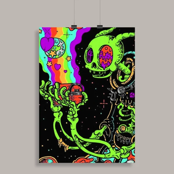 Psychedelic Trippy Aesthetic Wall Poster