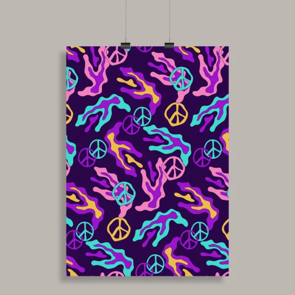 Psychedelic Trippy Aesthetic Wall Poster