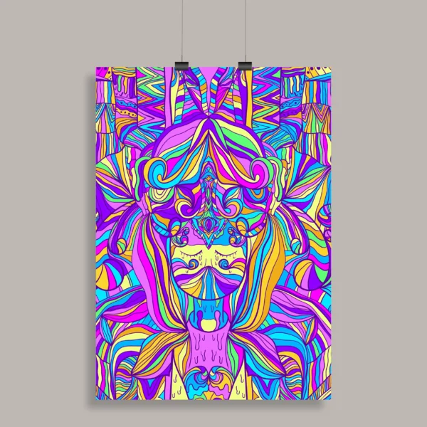 Psychedelic Trippy Aesthetic Wall Poster