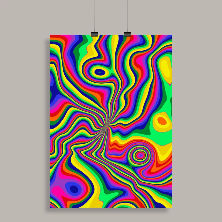 Psychedelic Trippy Aesthetic Wall Poster