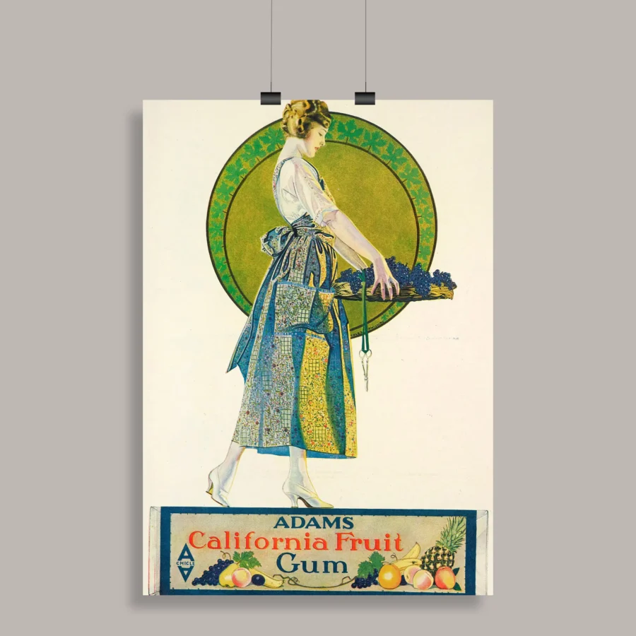 Vintage 1920 Ad Wall Poster