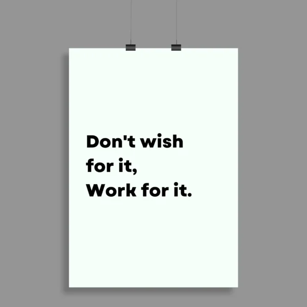 Motivational Quote Wall Poster