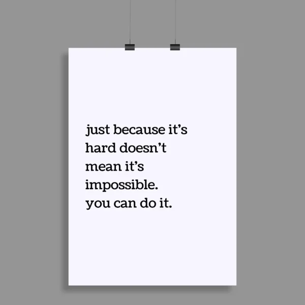 Motivational Quote Wall Poster