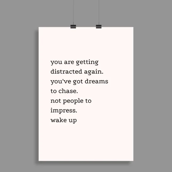 Motivational Quote Wall Poster