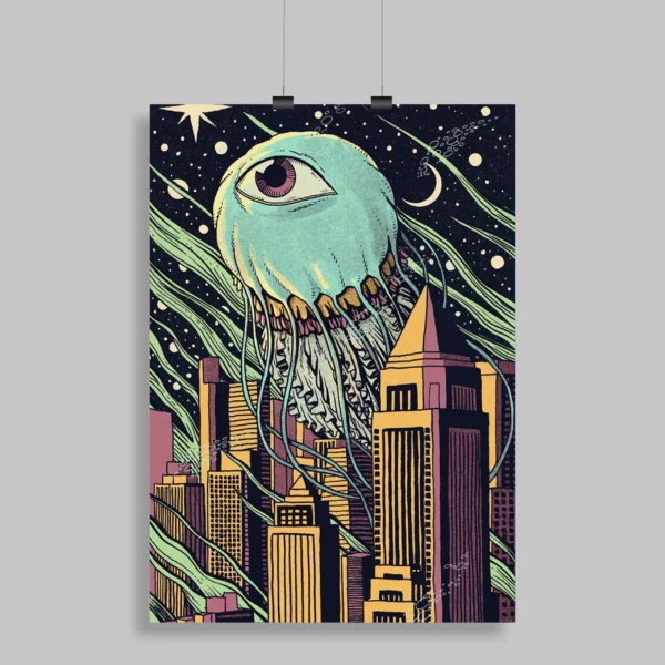 Psychedelic Trippy Aesthetic Wall Poster