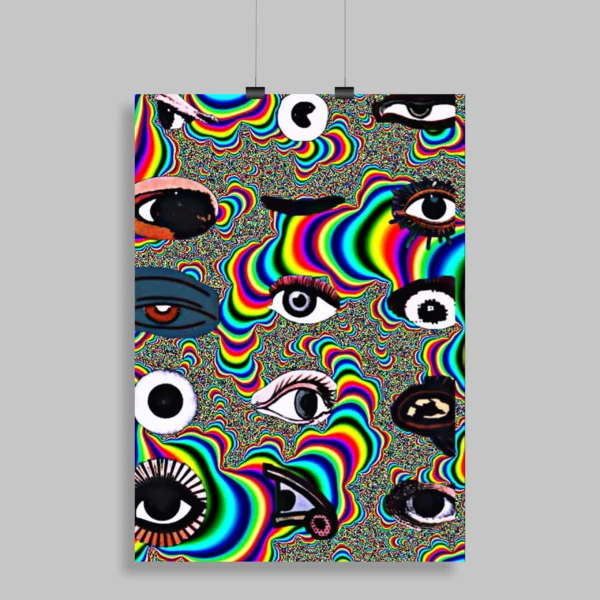 Psychedelic Trippy Aesthetic Wall Poster