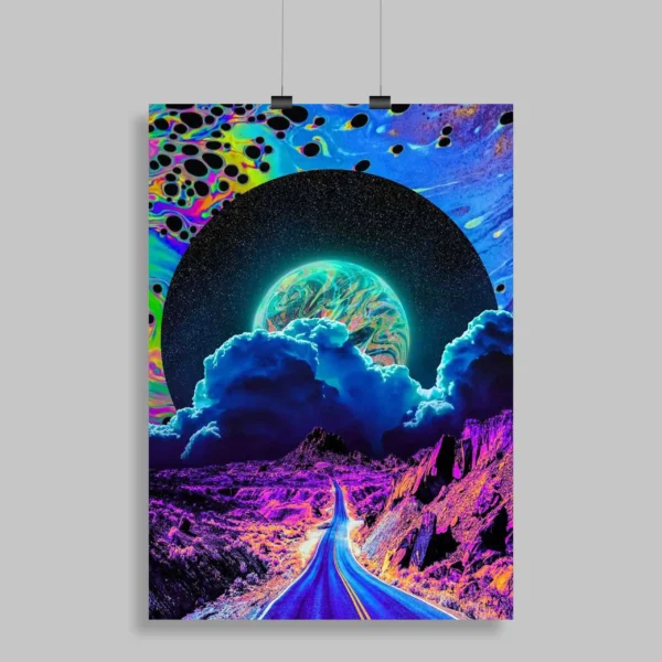 Psychedelic Trippy Aesthetic Wall Poster