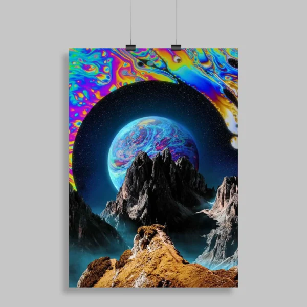 Psychedelic Trippy Aesthetic Wall Poster