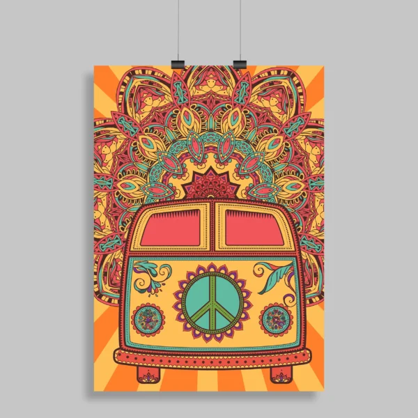 Psychedelic Trippy Aesthetic Wall Poster