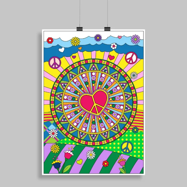 Psychedelic Trippy Aesthetic Wall Poster