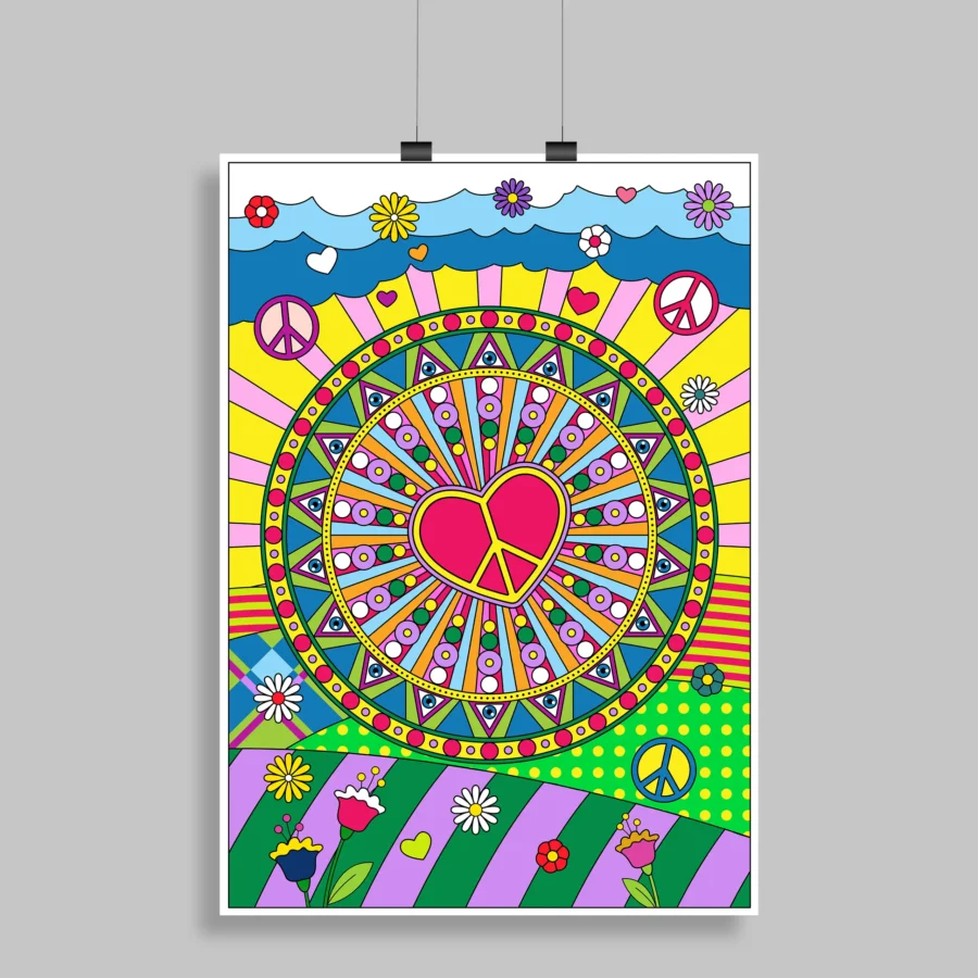 Psychedelic Trippy Aesthetic Wall Poster