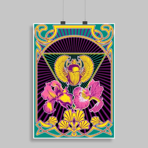 Psychedelic Trippy Aesthetic Wall Poster