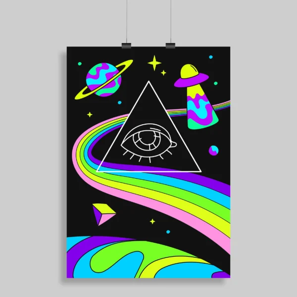 Psychedelic Trippy Aesthetic Wall Poster