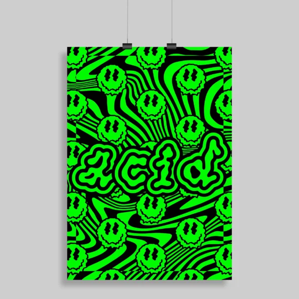 Psychedelic Trippy Aesthetic Wall Poster