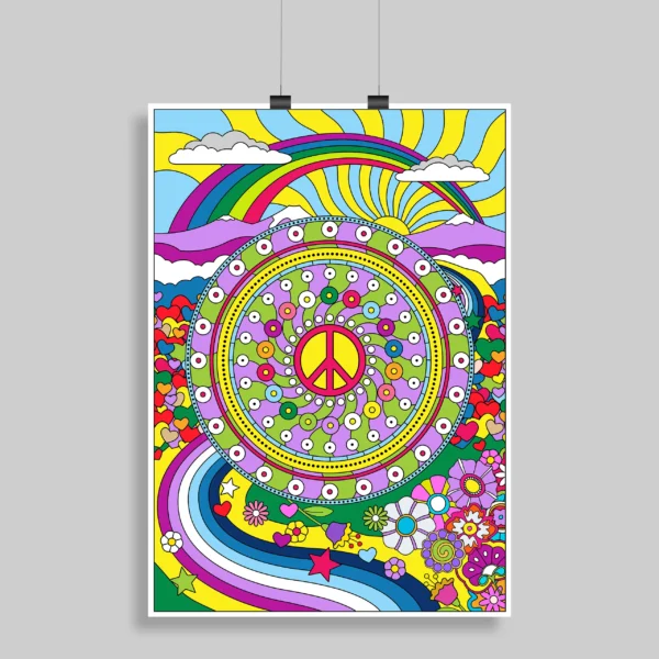 Psychedelic Trippy Aesthetic Wall Poster