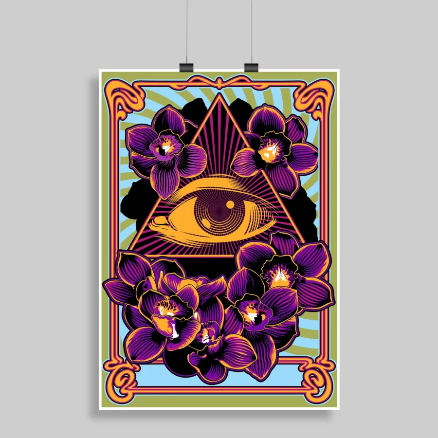 Psychedelic Trippy Aesthetic Wall Poster