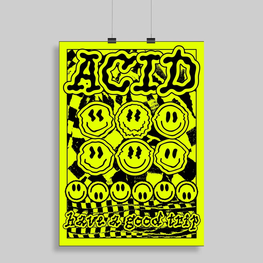 Psychedelic Trippy Aesthetic Wall Poster