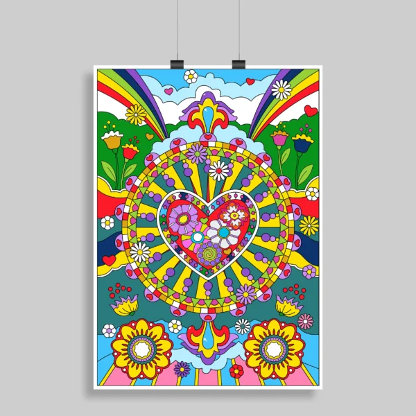 Psychedelic Trippy Aesthetic Wall Poster