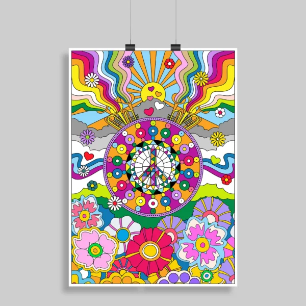 Psychedelic Trippy Aesthetic Wall Poster