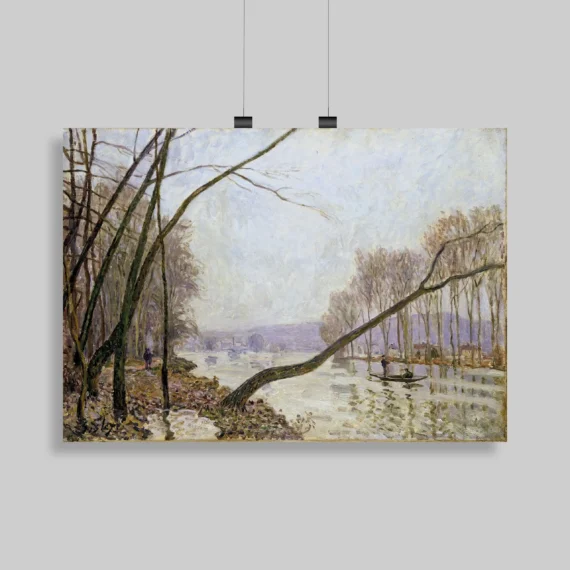 Bank of the Seine in Autumn (1876) Wall Poster
