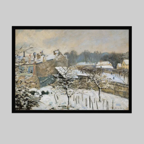 Effet de neige à Louveciennes (1876) Wall Poster