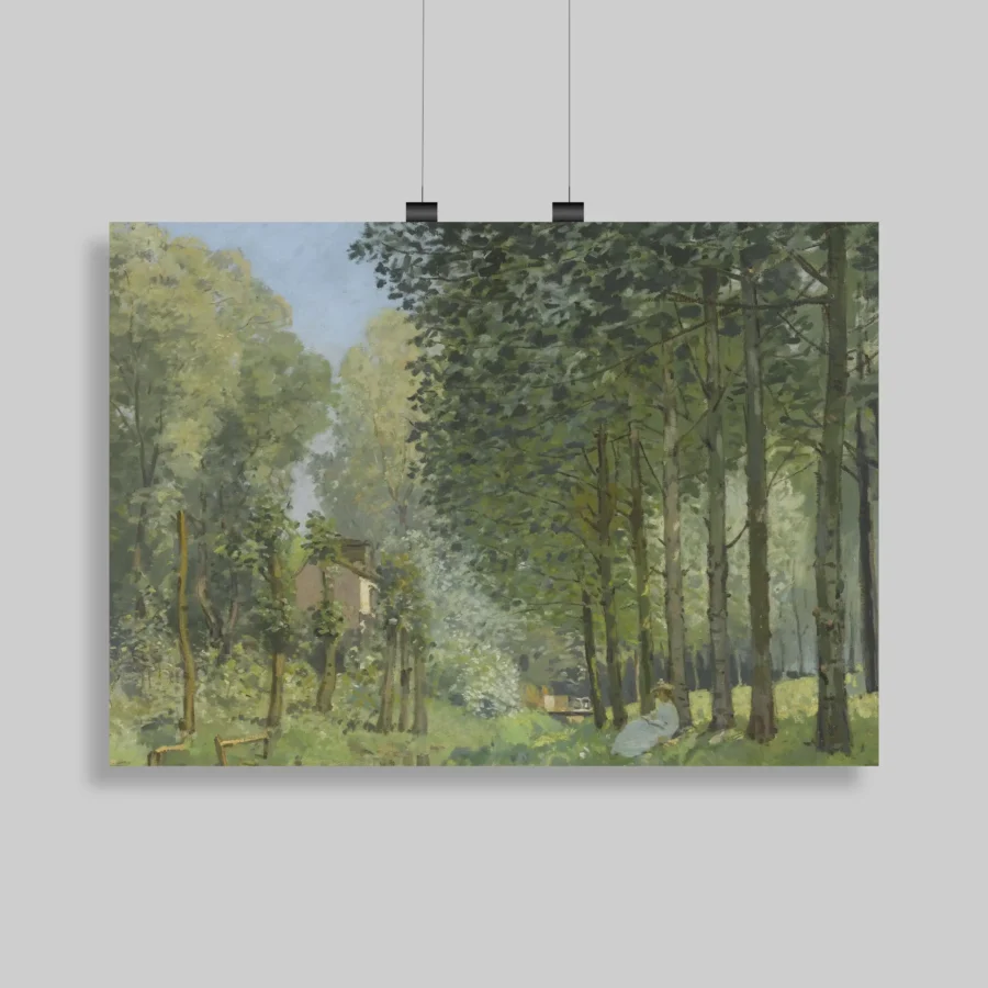 Rest along the Stream. Edge of the Wood (1878) Wall Poster