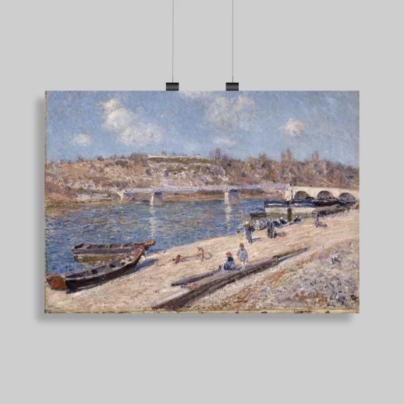 The Beach at Saint-Mammès (1884) Wall Poster