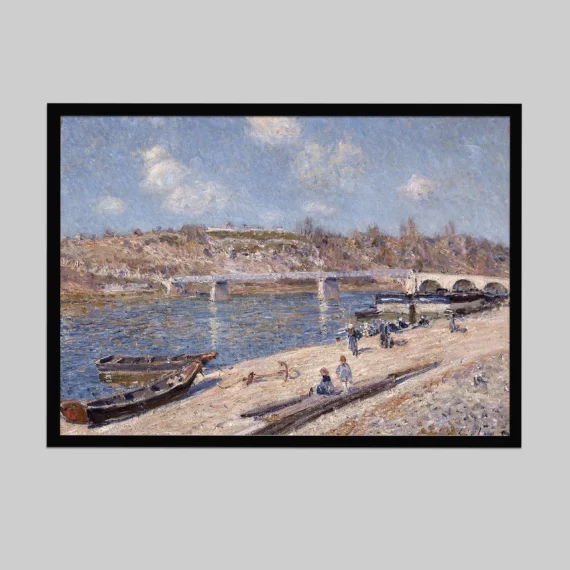 The Beach at Saint-Mammès (1884) Wall Poster