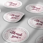 100 Pieces Round Handmade specially for you thank you Round Packaging Label Stickers