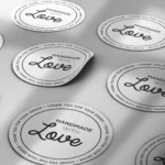 100 Pieces Round Handmade with love thank you for your order Round Label Packaging Stickers