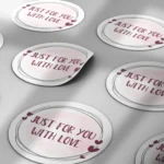 100 Pieces Round Just for you with love Round Label Packaging Stickers