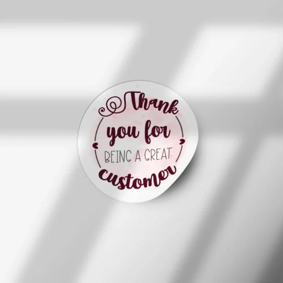 100 Pieces Round Thank you for being a great customer Round Label Packaging Stickers