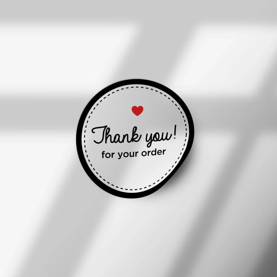 100 Pieces Round Thank you for your order Round Label Packaging Stickers