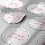 100 Pieces Round Your order made my day Round Label Packaging Stickers
